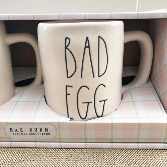 NEW Rae Dunn Good Egg Bad Egg Mugs - Picture 3 of 4
